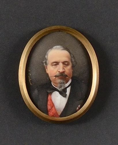 L.Coulain Ecole Française vers 1880 
«Portrait...
