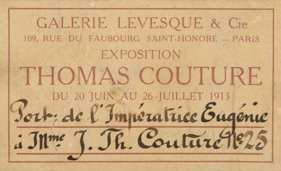 COUTURE Thomas (Senlis, 1815 - Villiers-le-Bel,...