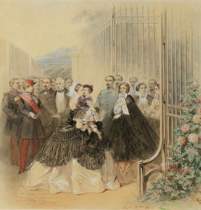 Auguste MARC (1818-1886) Ecole française
«Arrivée...