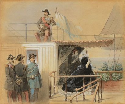 Auguste MARC (1818-1886). Ecole française
«L'Empereur...