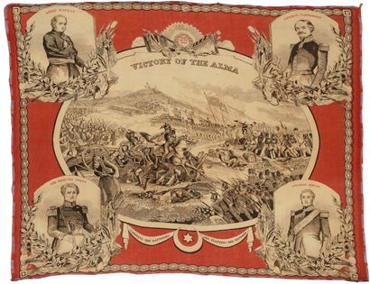 «La Victoire de l'Alma». Grand foulard imprimé...