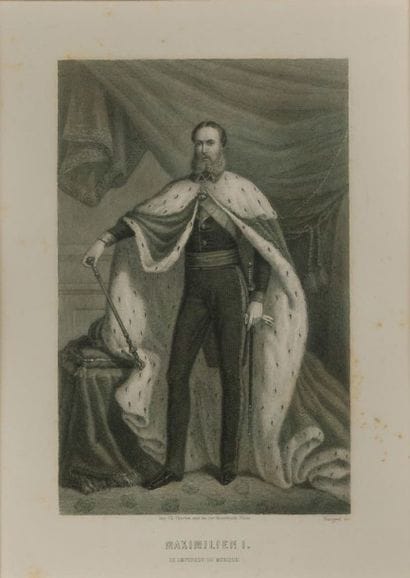 EMPIRE DU MEXIQUE. 1864. Planche de bons...
