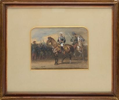 Ecole française de la fin du XIXème siècle.
«Portrait...