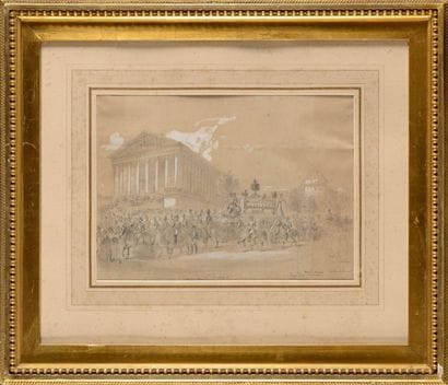 Ecole FRANCAISE de la fin du XIXème siècle
«Obsèques...