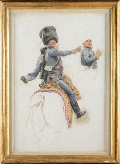 Edouard DETAILLE (1848-1912). Ecole française
«Etude...