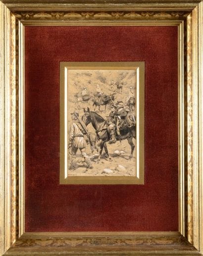 Edouard DETAILLE (1848-1912). Ecole française
«Convoi...