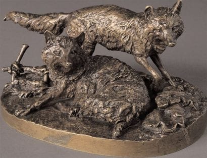 Pierre-Jules Mene (1810-1879)
Groupe de renards,...