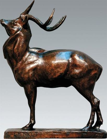 Louis Henri NICOT (1878-1944)
Cerf debout...
