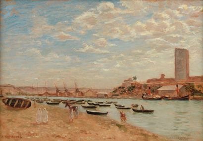 ANDRE HAMBOURG (1909-1999) Le port d’Oran...