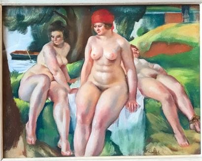 CHARLES KVAPIL (1884-1957)
Les baigneuses
Pastel...