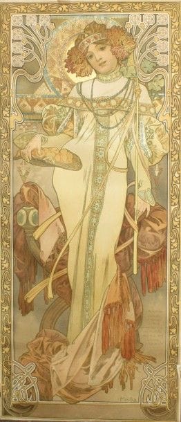 ALPHONSE MUCHA (1860 - 1939) L'AUTOMNE, planche...