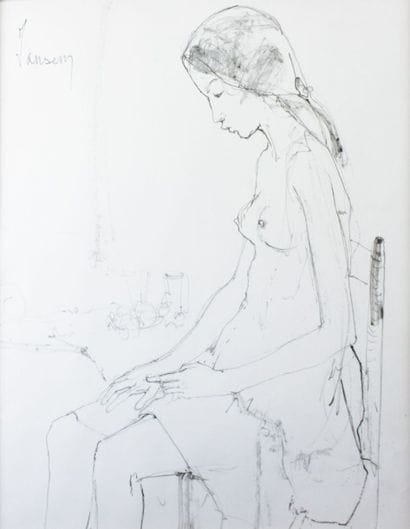 JEAN JANSEM (1920-2013) Jeune fille assise...