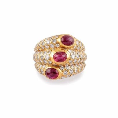 CARTIER PARIS BAGUE en or jaune, la monture...