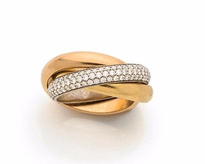 CARTIER BAGUE MODÈLE DIAMOND TRINITY composée...
