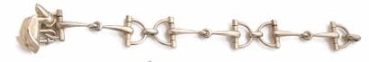 HERMES BRACELET en argent, monture articulée...