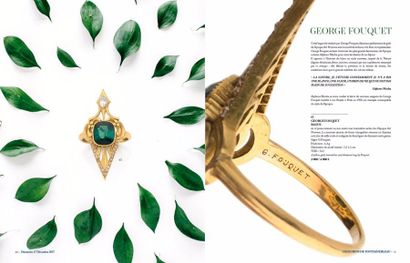 GEORGE FOUQUET BAGUE en or jaune retenant...