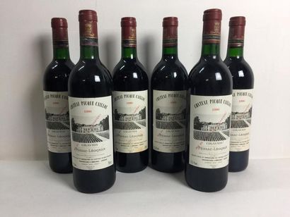 6 Blle Château PIQUE CAILLOU (Graves)1990...