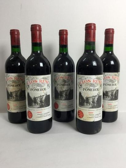 5 Blle CLOS RENE (Pomerol) 1989 - Belles