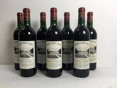 7 Blle Château PIQUE CAILLOU (Graves) 1989...