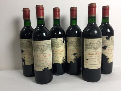 6 Blle Château CALON SEGUR (St Estèphe) 1989...