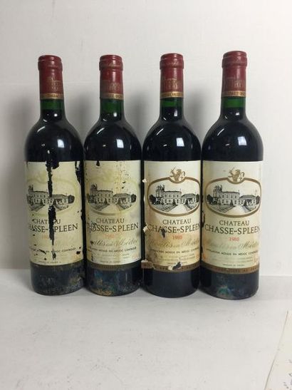 4 Blle Château CHASSE SPLEEN (Moulis) 1988...
