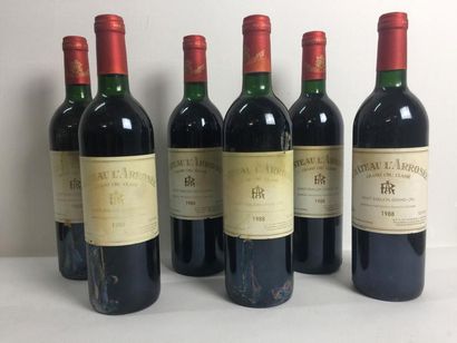 6 Blle Château LAROSE (St Emilion GCC1) 1988...
