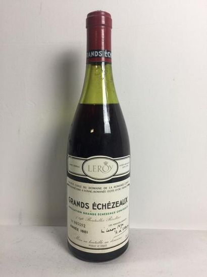 1 Blle GRANDS ECHEZEAUX D.R.C 1981 - NLB/Dessus...