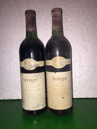2 Blle BERINGER (Californie) 1978 - Etiquettes...
