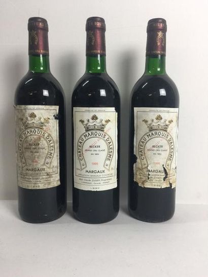3 Blle Château MARQUIS D'ALESME BECKER (Margaux)...