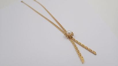 COLLIER en or jaune, la maille palmier plate...