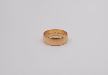 BAGUE en or jaune stylisant un serpent finement...