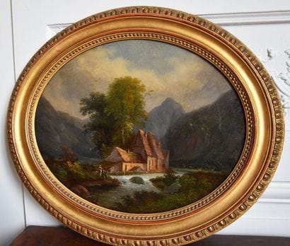 ECOLE SUISSE du XIXeme siècle Paysage de...
