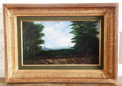ECOLE FRANCAISE fin XIXème siècle Paysage...