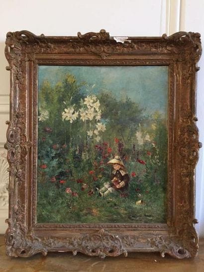 Albert BRUMENT (XXème siècle) Fillette dans...