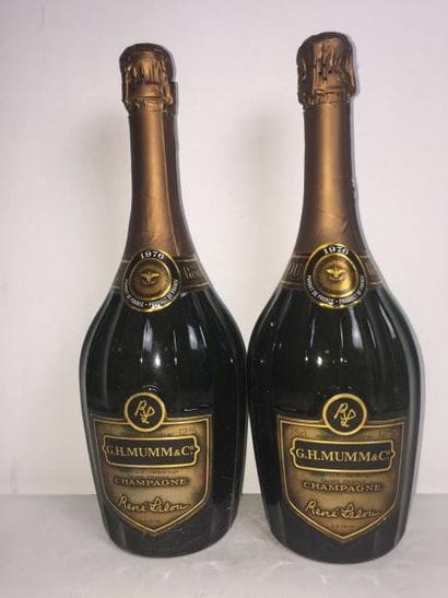 2 Blle CHAMPAGNE MUMM CUVEE RENE LALOU 1976...