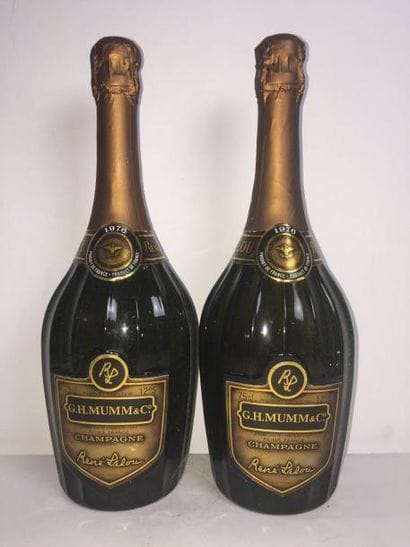2 Blle CHAMPAGNE MUMM CUVEE RENE LALOU 1976...