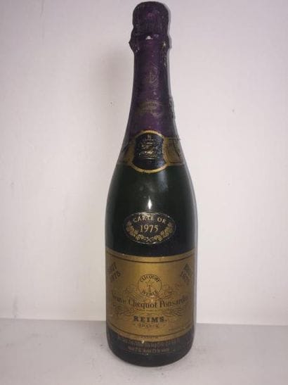 1 Blle CHAMPAGNE VEUVE CLIQUOT 1975 - Be...