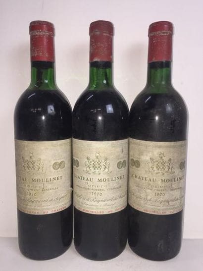 3 Blle Château MOULINET (Pomerol) 1970 -...