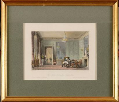 Trois gravures en couleurs sur Fontainebleau...