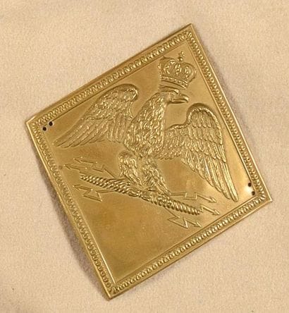 Plaque de shako d’officier modèle 1806. En...
