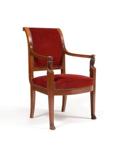 Fauteuil à dossier légèrement renversé, en...