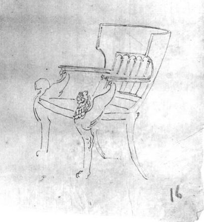 Fauteuil de bureau à dossier cintré en acajou,...