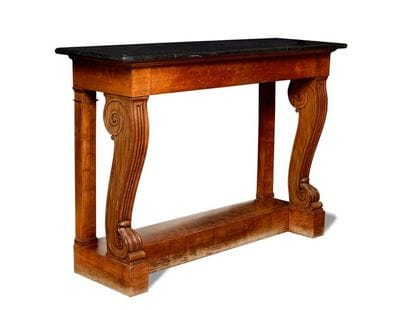 console de forme rectangulaire en acajou...