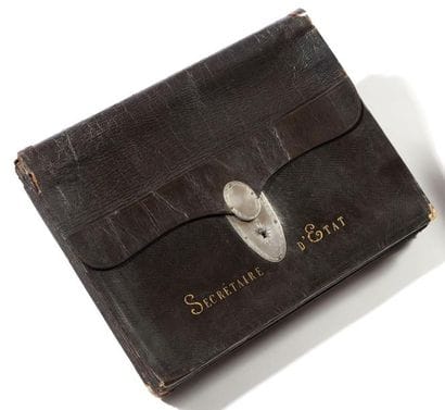 Grand portefeuille double à soufflets en...