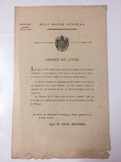 ETAT-MAJOR GENERAL-GRANDE ARMEE Ordre du...