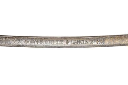 Rare sabre d’officier de lancier de la garde...