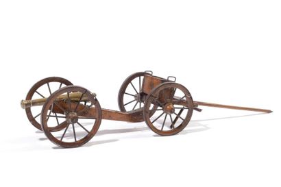 Maquette d’artillerie. Canon en bronze à...