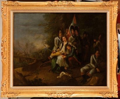 Ecole française du XIXe siècle « Mort d'un...