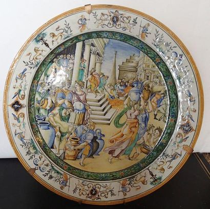 PLAT ROND en faïence italienne 