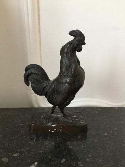 Auguste-Nicolas CAIN (1822-1894) Coq chantant...
